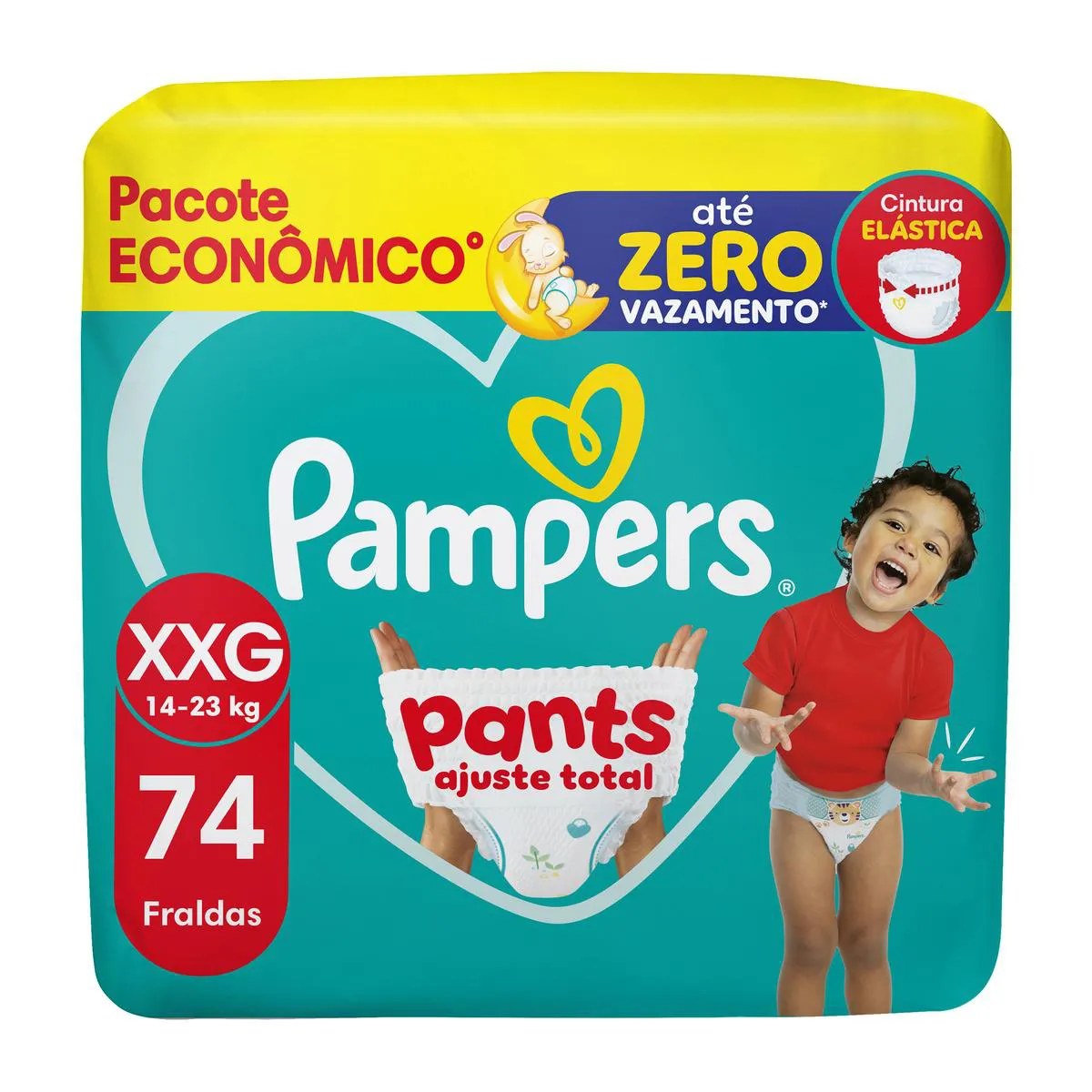 Fralda Calça Pampers Pants Ajuste Total XXG 74 unidades