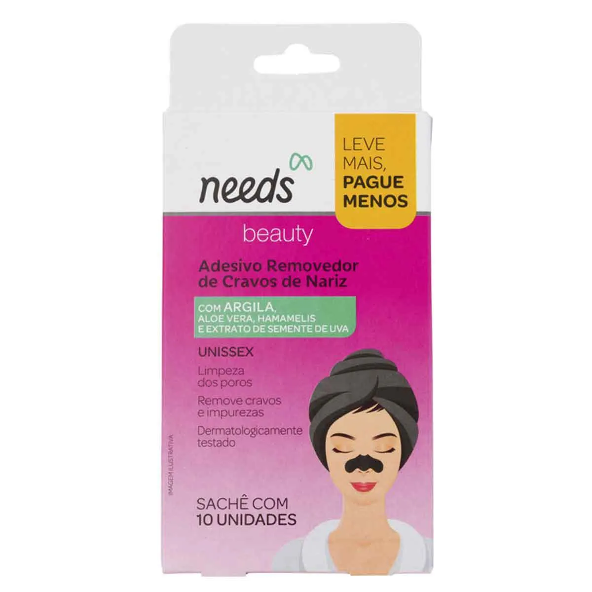 Adesivo Removedor de Cravos Needs Beauty 10 Unidades