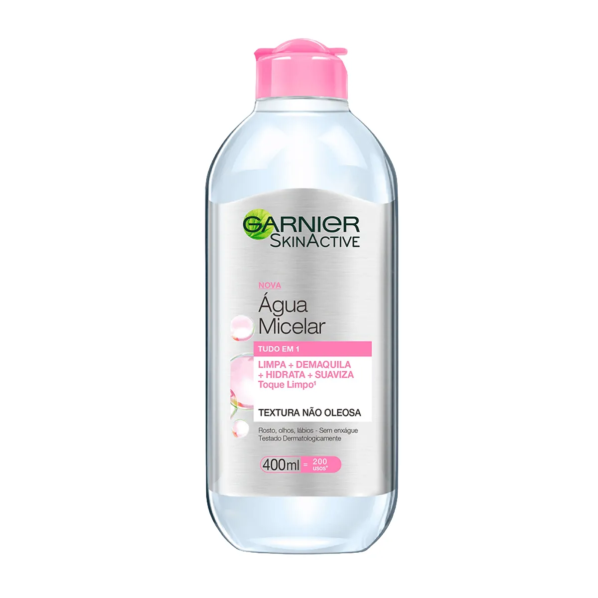 Água Micelar Garnier SkinActive Tudo em 1 Textura Não Oleosa Remove Maquiagem Sem Esfregar 400ml