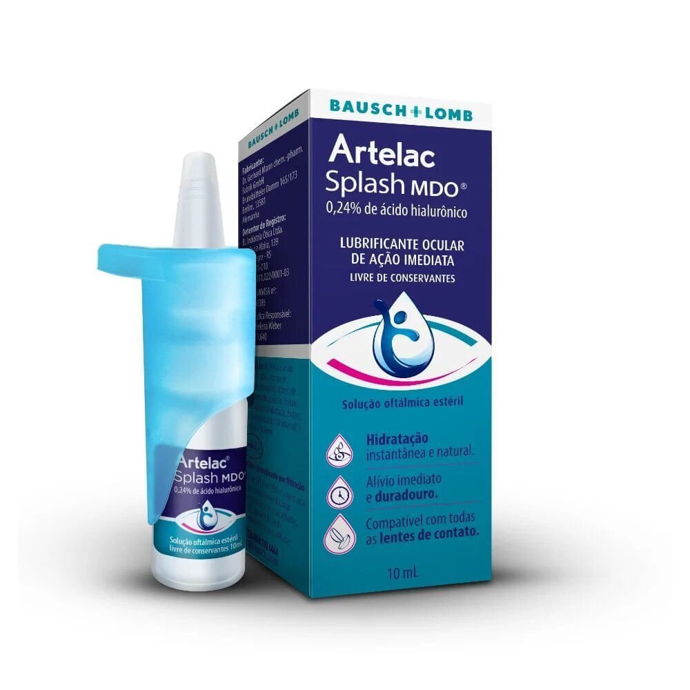 Artelac Splash MDO Lubrificante Ocular Ácido Hialurônico 0,24% frasco 10ml