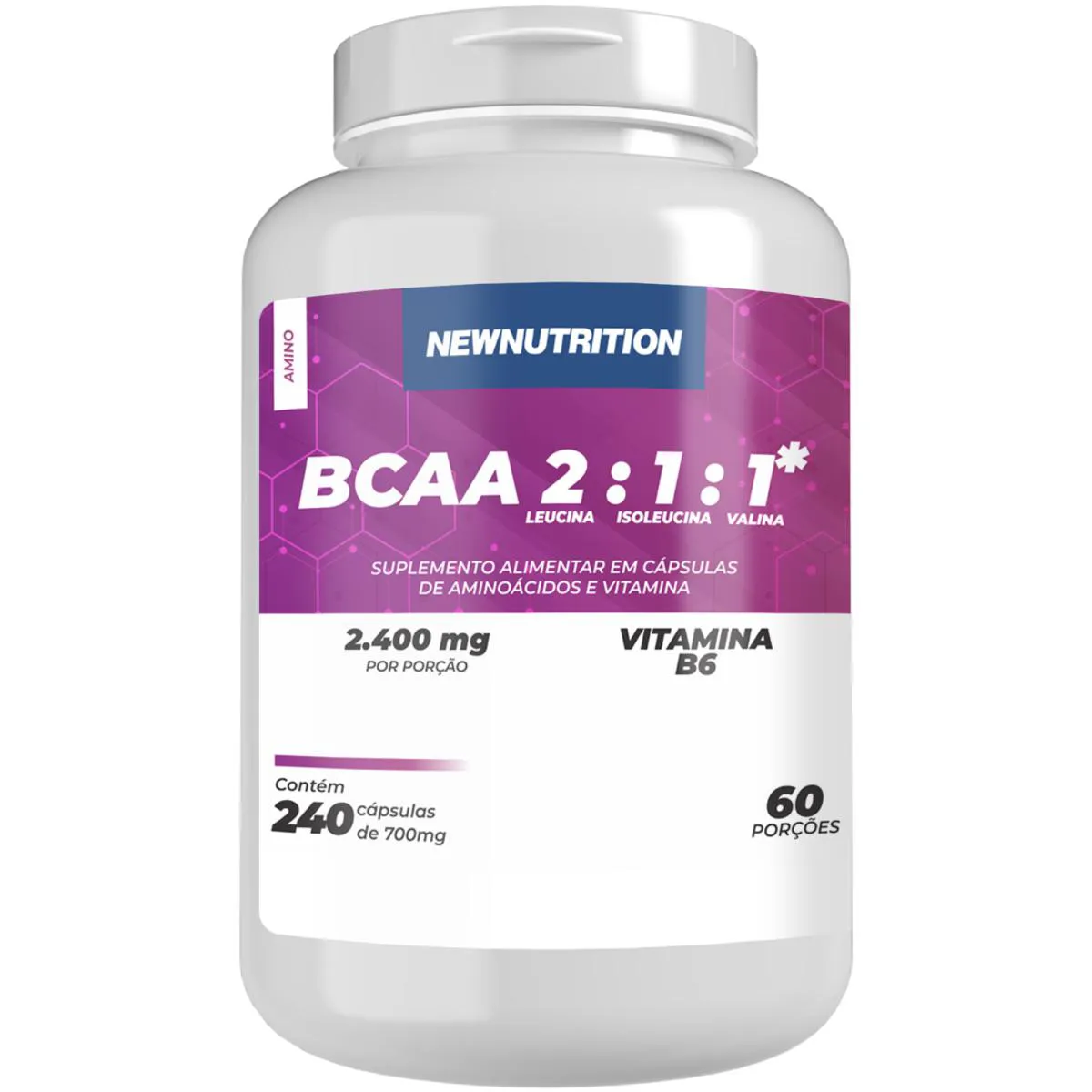 BCAA 2:1:1 2400MG 240 CAPS 240 CápsulasNatural Natural