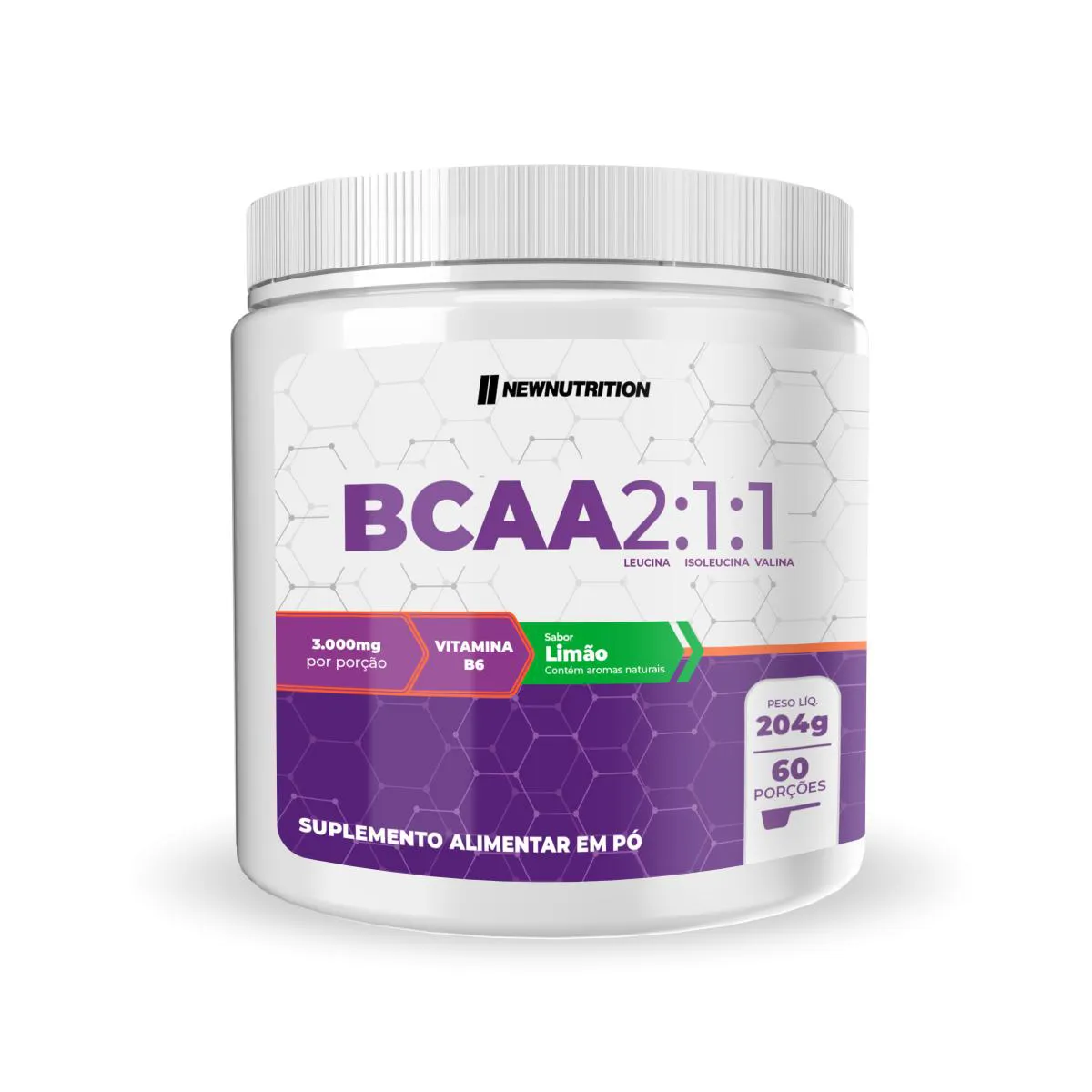 BCAA 2:1:1 Newnutrition Limão 204g