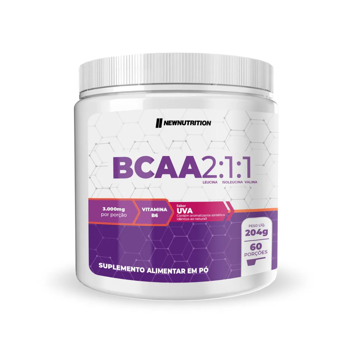 BCAA 2:1:1 Newnutrition Uva 204g