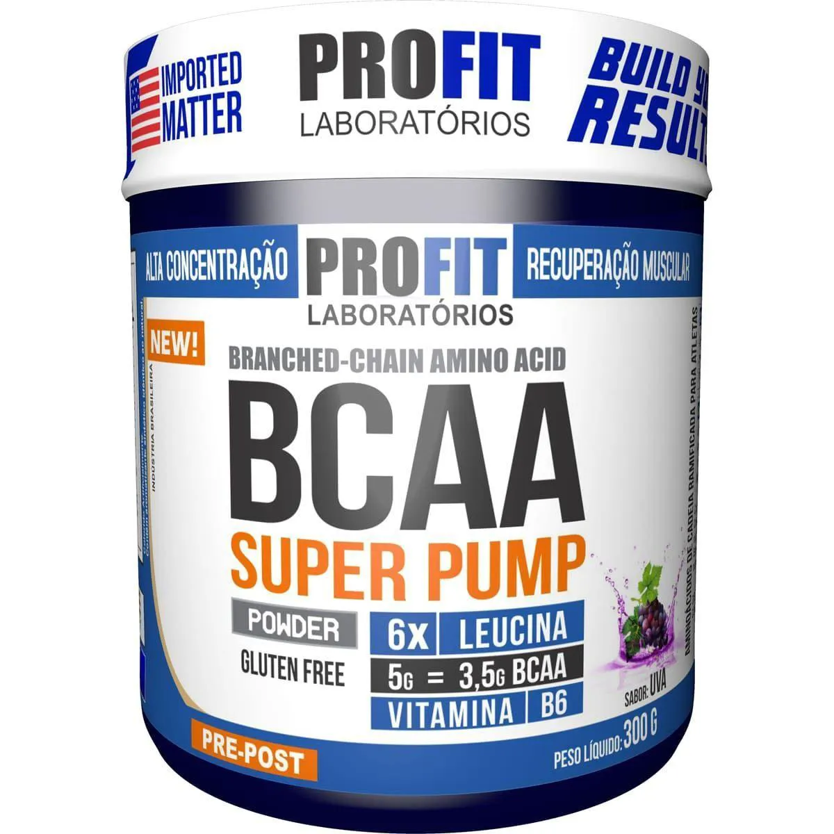 Bcaa Super Pump Powder 6:1:1 – 300G Uva – Profit