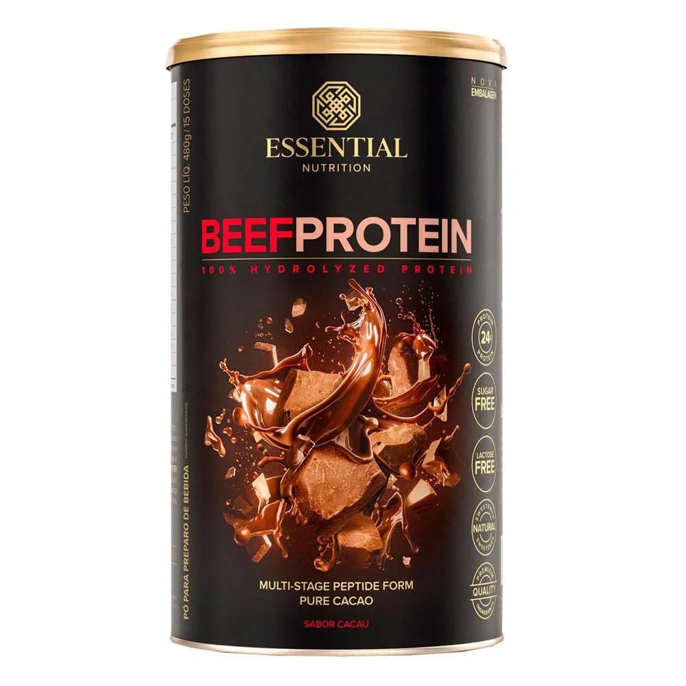 Beef Protein Cacao Essential Nutrition 480g Unica