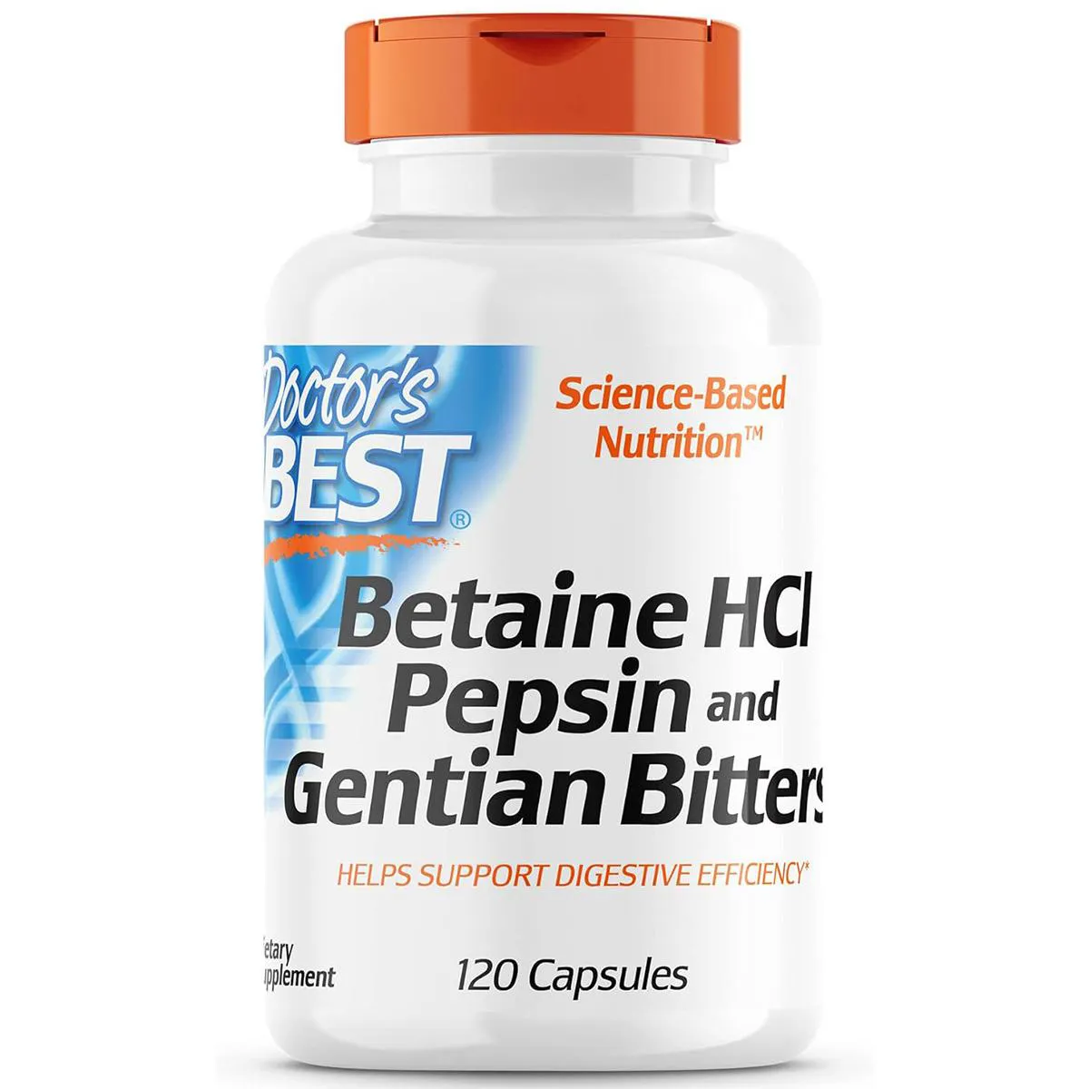 Betaína Hcl 650Mg Pepsina genciana 120 Capsulas Doctor’S Best