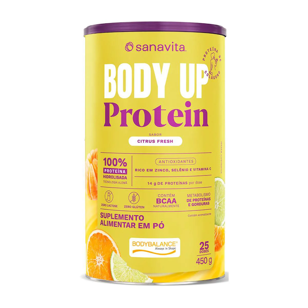 Body Up Protein Sanavita Frutas Cítricas 450g
