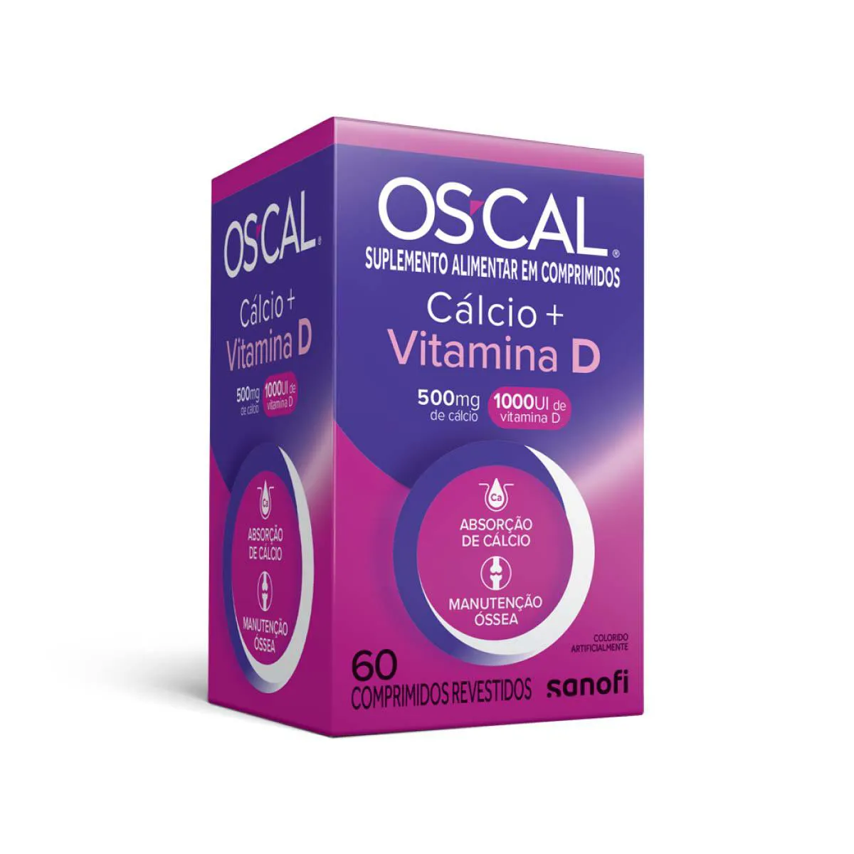 Cálcio 500mg + Vitamina D 1000UI Os-Cal D 60 comprimidos