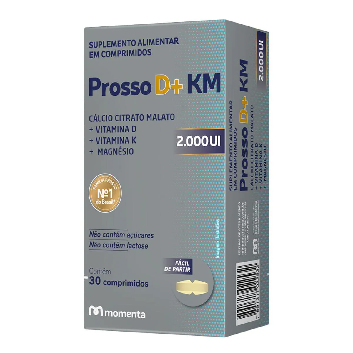 Cálcio Prosso D+ KM MDK 2000UI 30 comprimidos