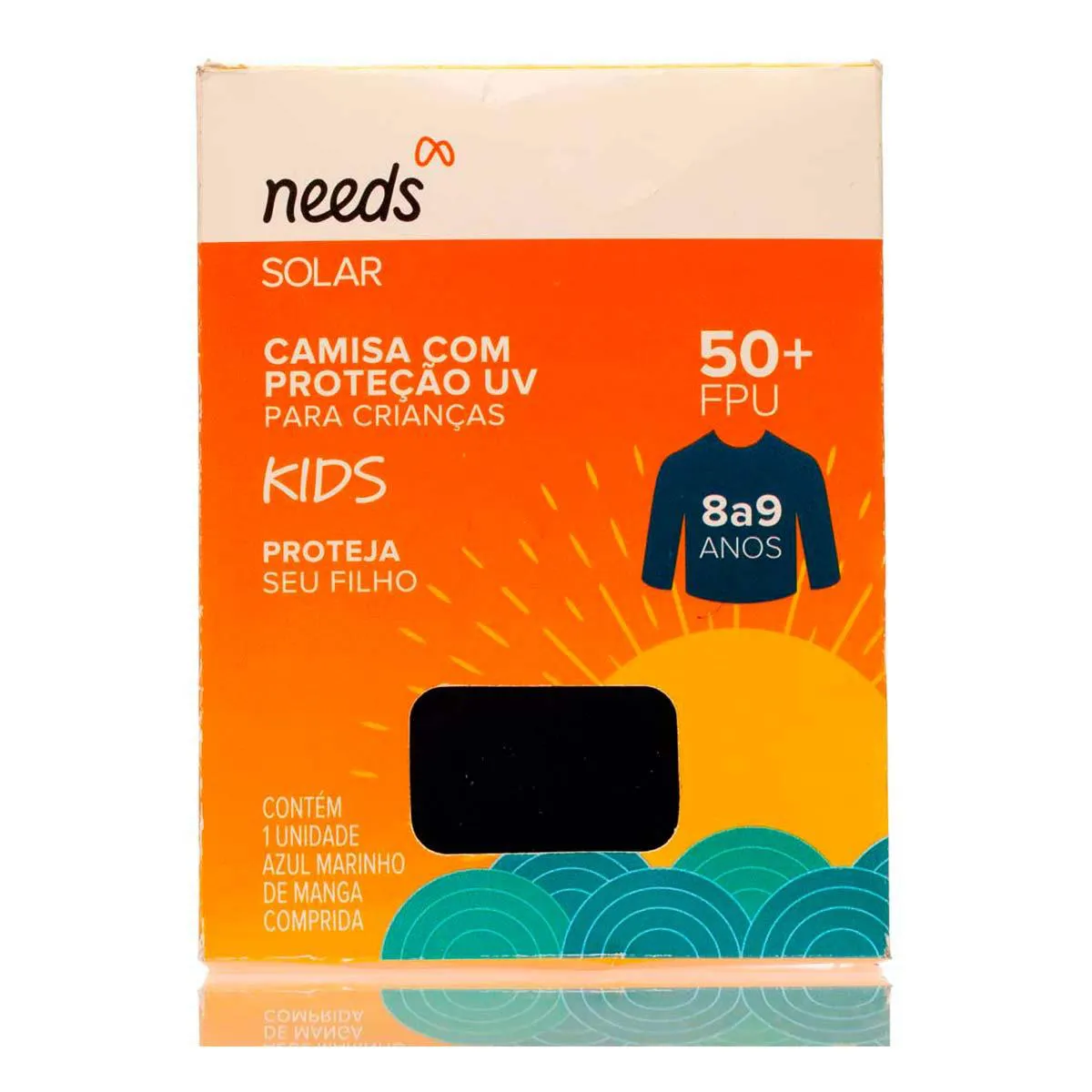 Camisa Infantil Proteção UV FPU 50+ Needs Solar 8 a 9 Anos Azul