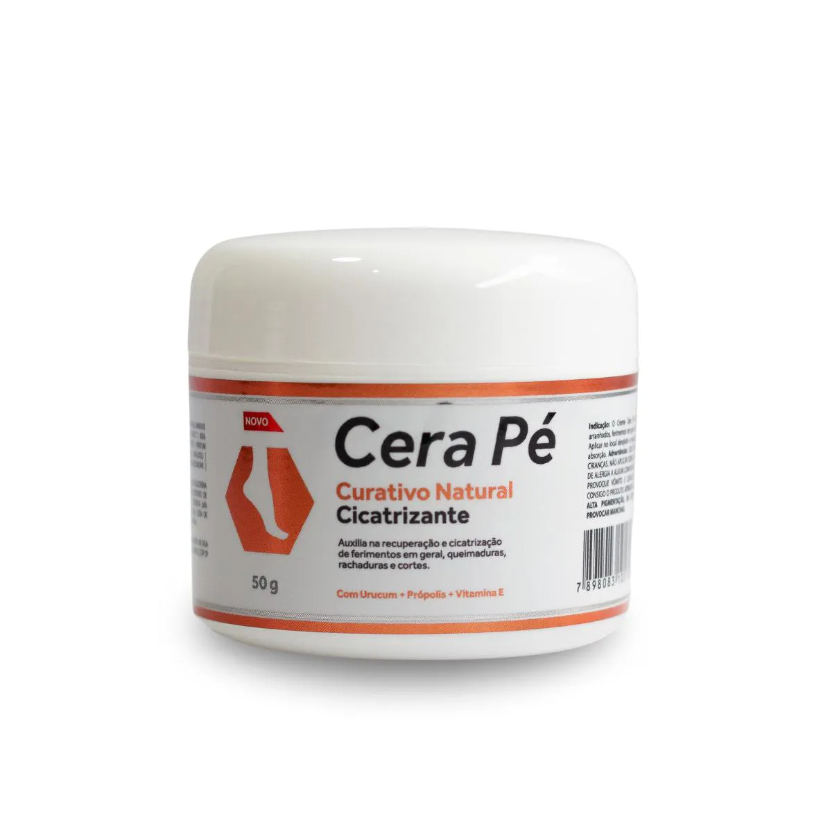 Cera Pé Creme Curativo Natural Cicatrizante Urucum 50g