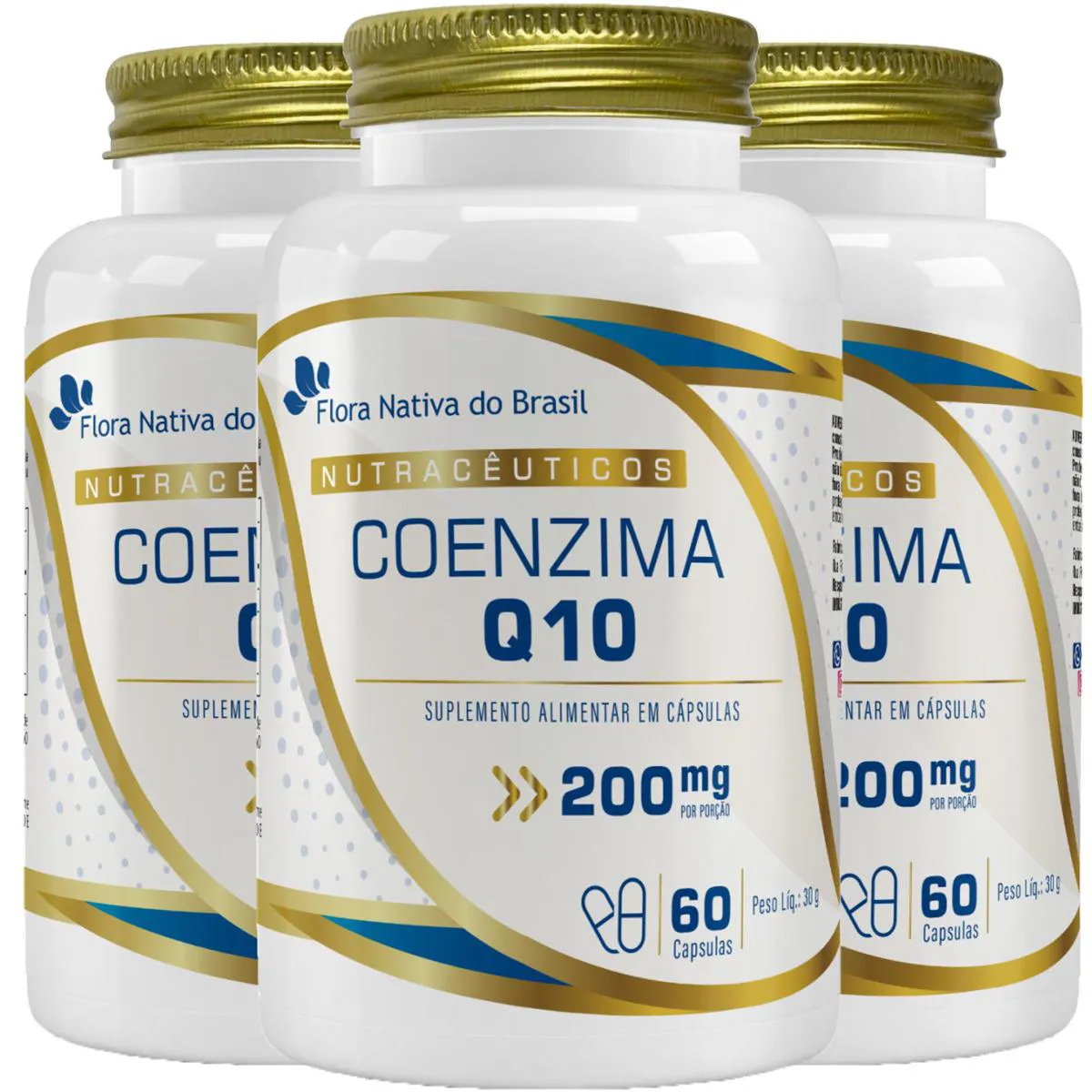 Coenzima Q10 200mg 3 X 60 cápsulas Flora Nativa