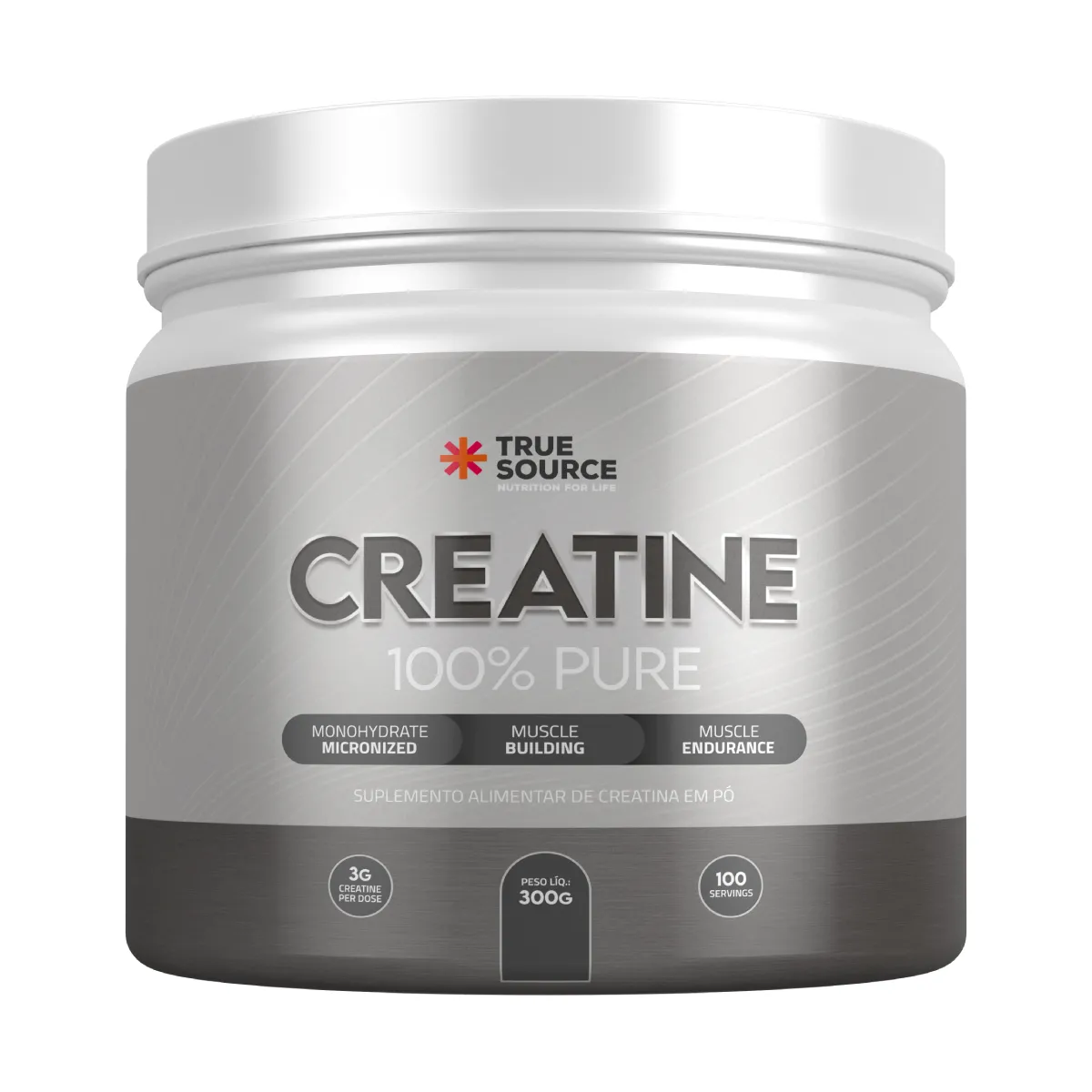 Creatina Monohidratada True Source True Creatina 100% Pure 300g