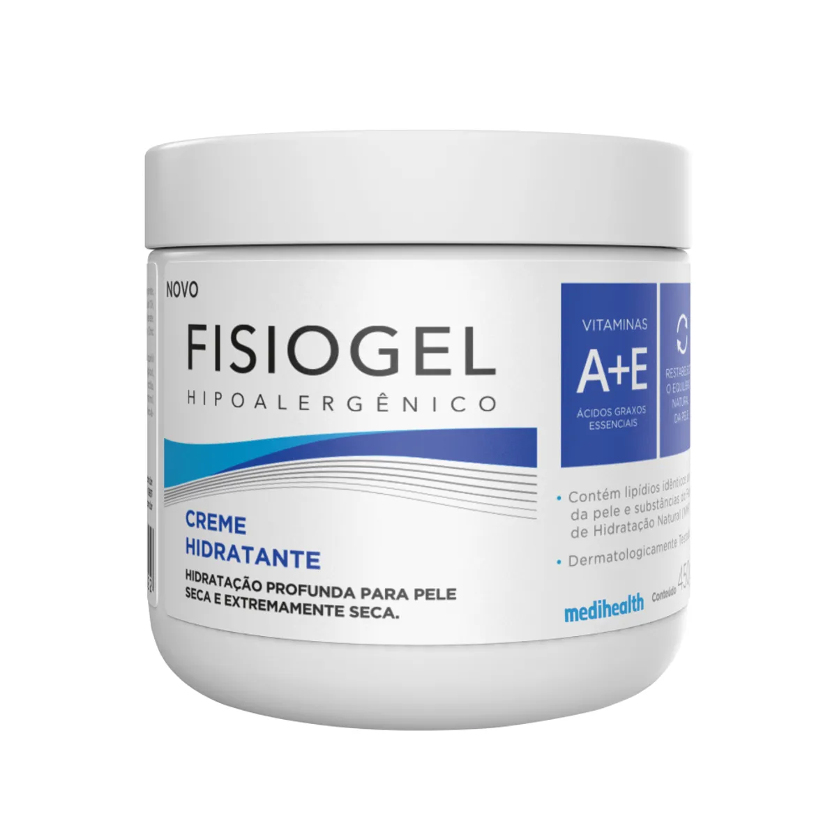 Creme Hidratante Corporal Fisiogel Hipoalergênico 450g