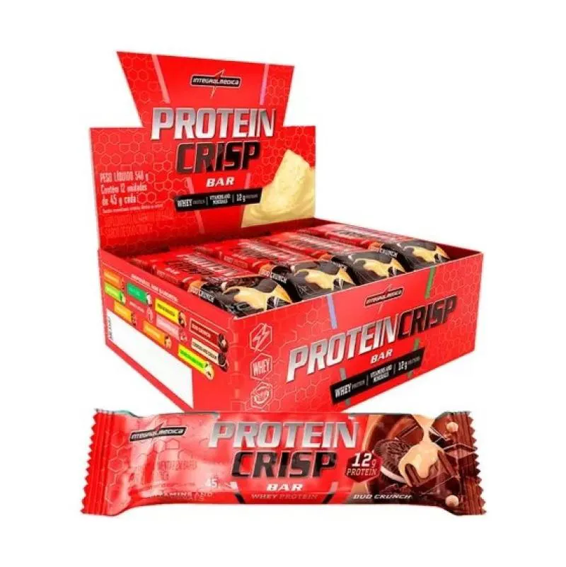 Crisp Bar Caixa 12 unidades (540g) – Sabor: Duo Crunch