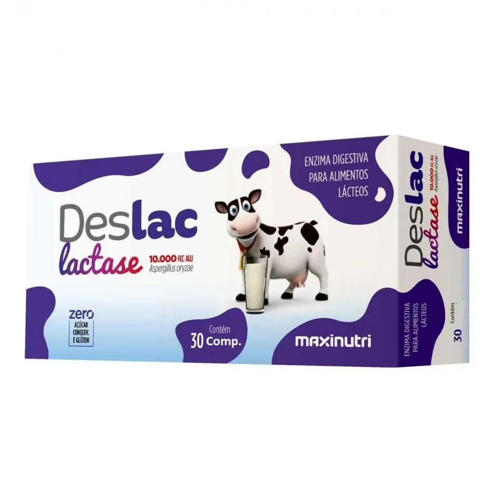 Deslac Lactase 10.000 Fcc Mastigável (30 Comp) – Padrão: Único