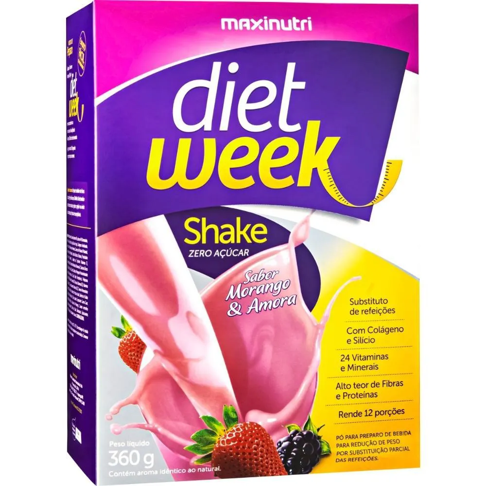 Diet Week Shake 360g – Morango e Amora