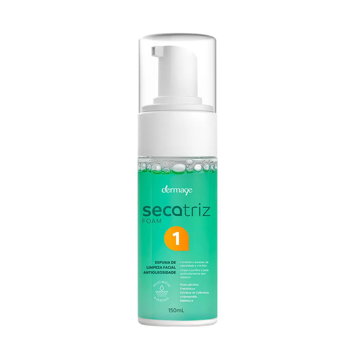 Espuma de Limpeza Facial Antioleosidade Dermage Secatriz Foam 150ml