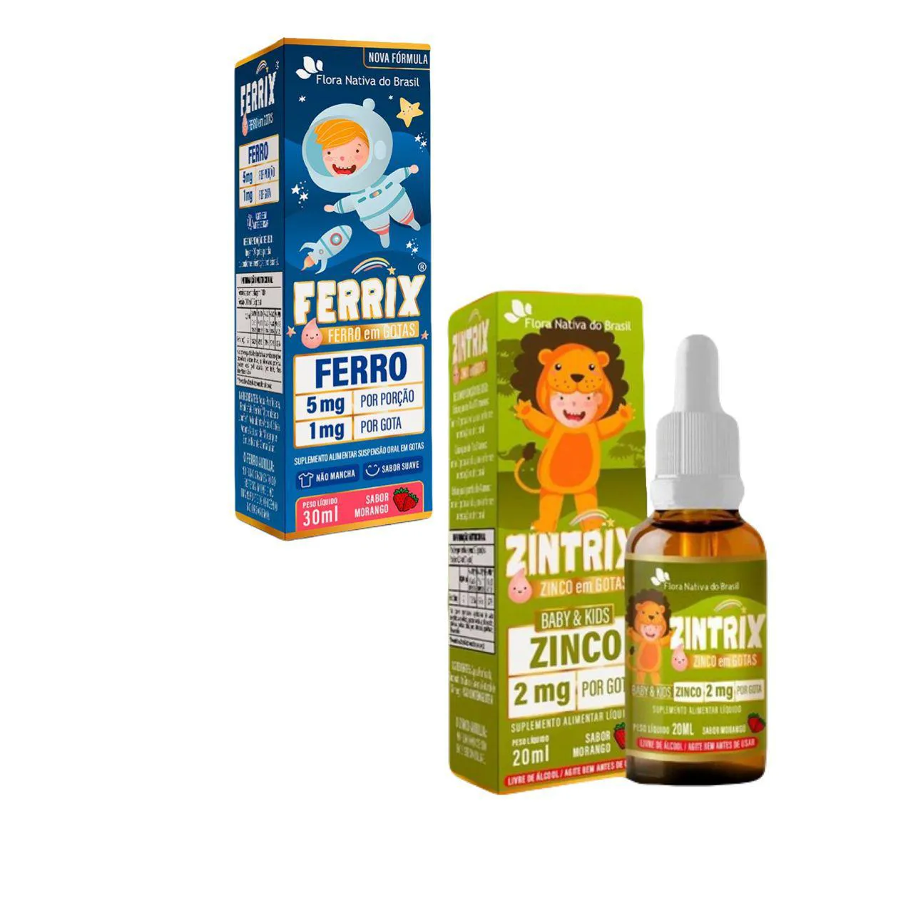 Ferrix Ferro + Zintrix Zinco – Kids – Flora Nativa