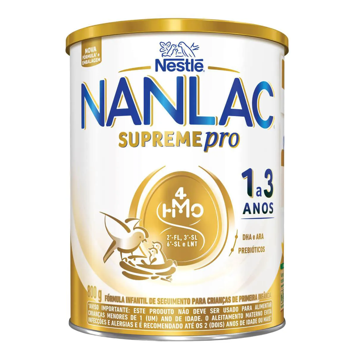 Fórmula Infantil NANLAC Supreme Nestlé 1 a 3 anos 800g