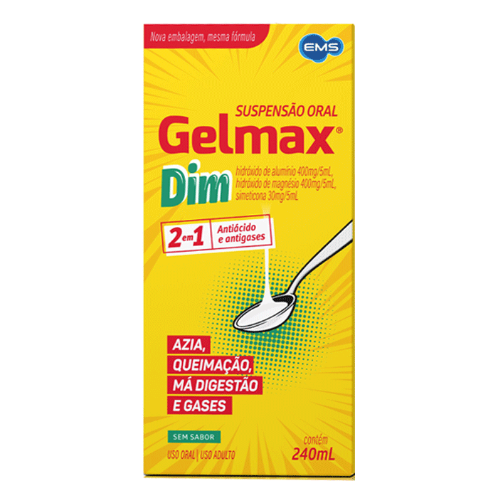 Gelmax 240ml Hortelã – Antiácido e Digestivo
