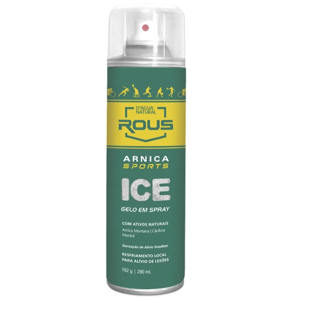 Gelo em Spray Arnica Sports Ice 280ml para Dores e Lesoes D9agua Natural