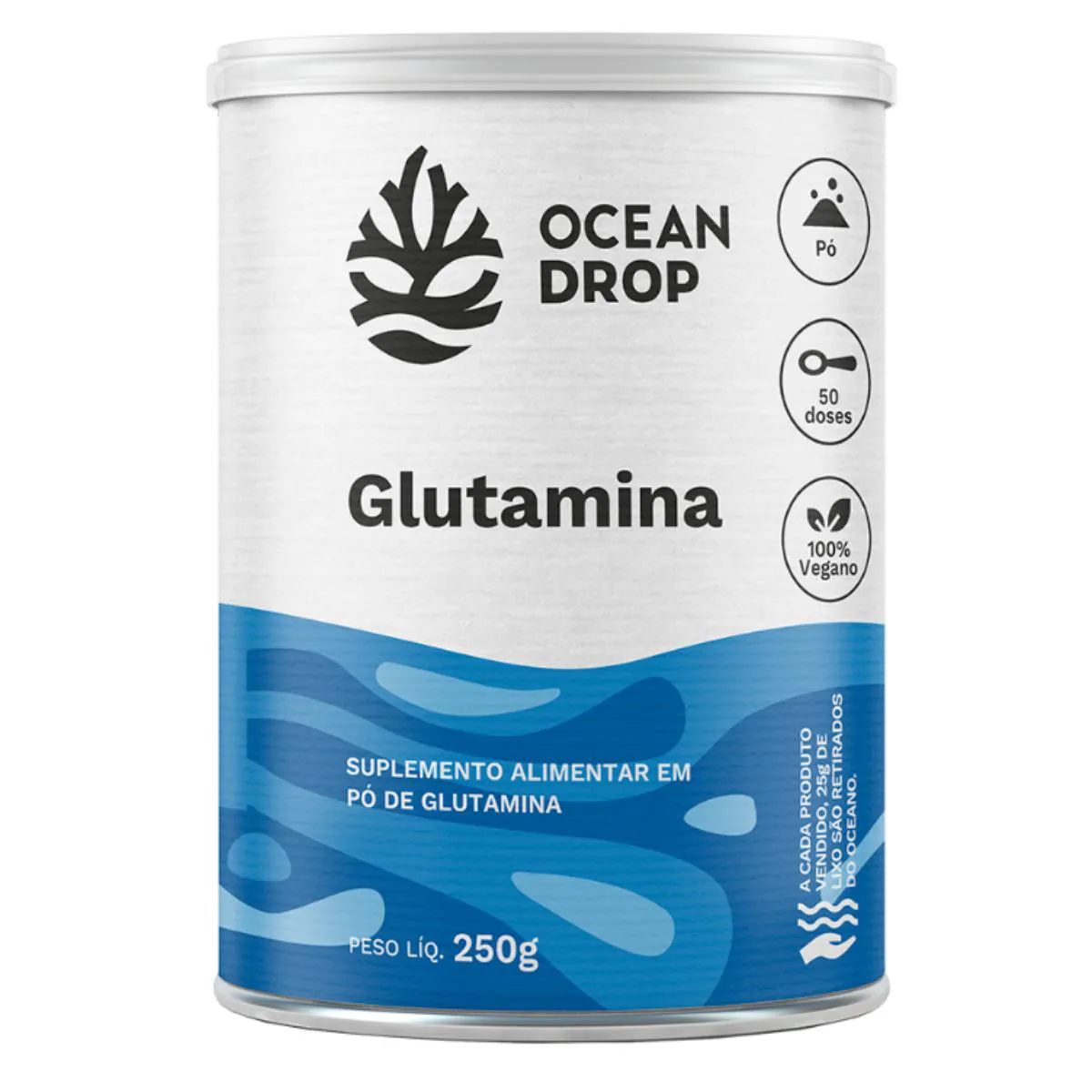 Glutamina em Pó 250G Ocean Drop