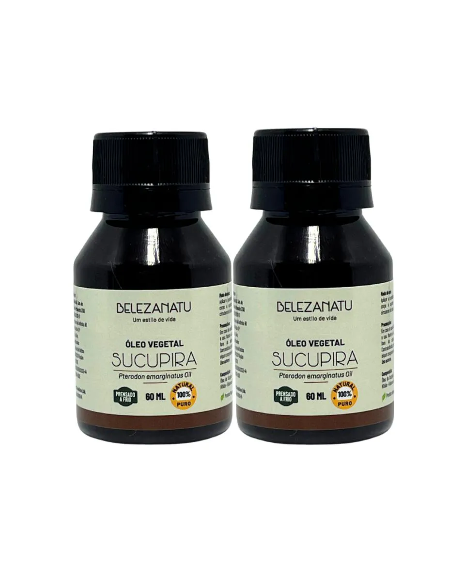 Kit 02 Unidades Óleo Vegetal Sucupira 60Ml – Belezanatu