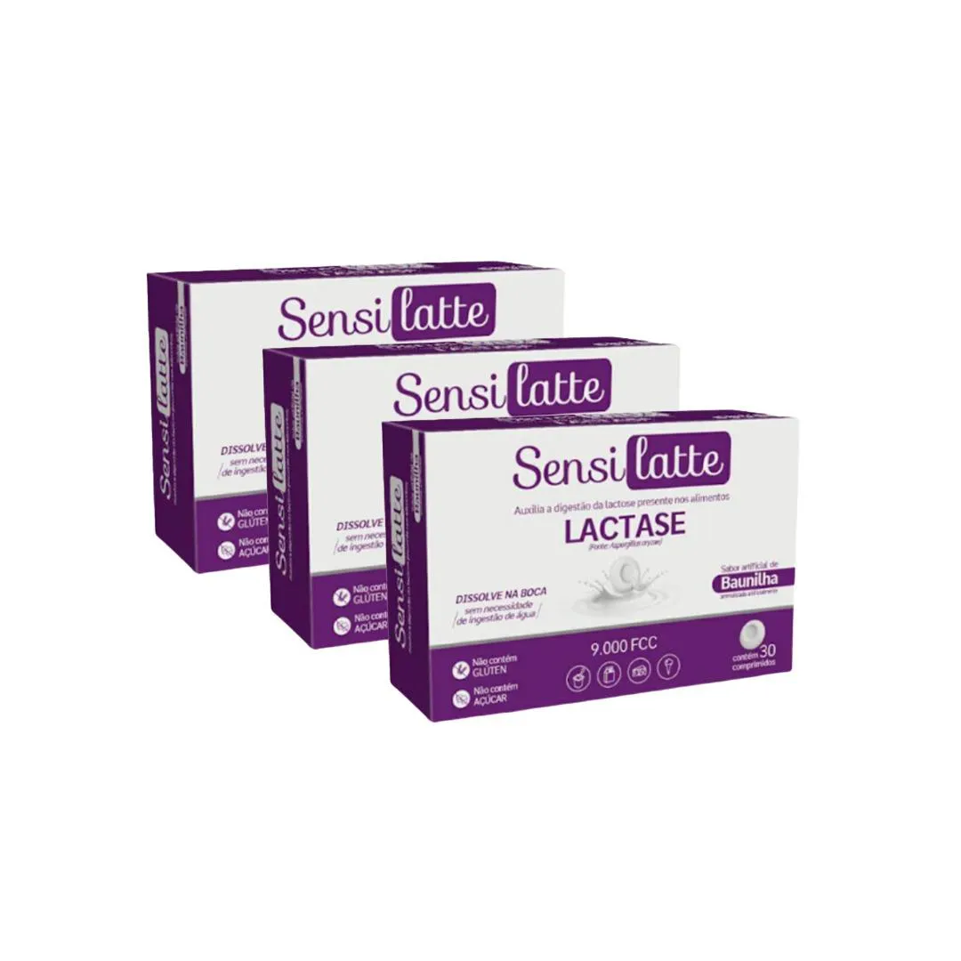 Kit 3 Sensilatte Lactase 9.000 Fcc – 30 cápsulas – Prati Donaduzzi