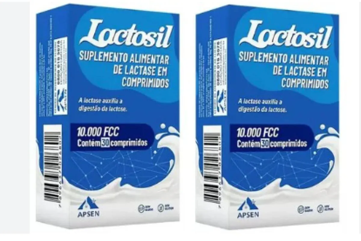 Kit C/2 Lactosil 10.000 Fcc – Enzima Lactase C/30 comprimidos Cada Caixa