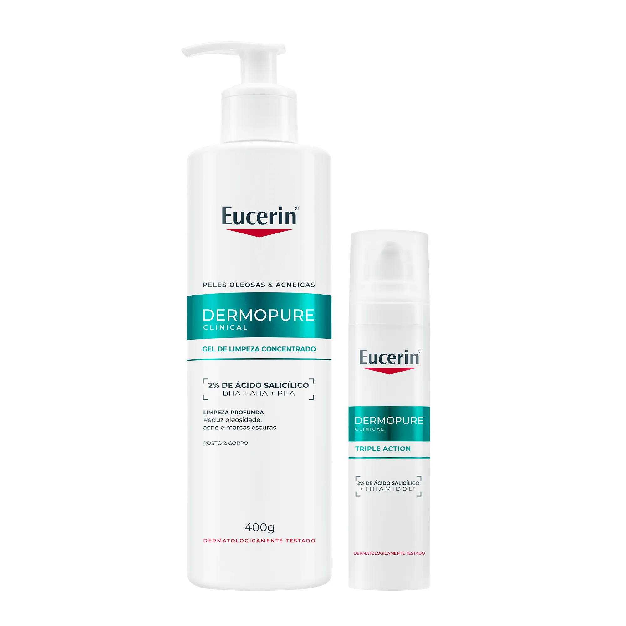 Kit Eucerin Facial DermoPure Gel de Limpeza Concentrado 400g + Sérum Oil Control Efeito Triplo 40ml