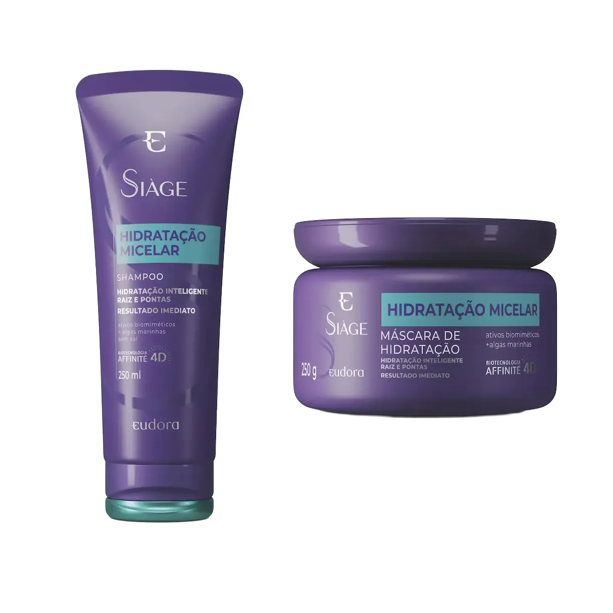Kit Eudora Siàge Hidratação Micelar Shampoo 250ml + Máscara 250g