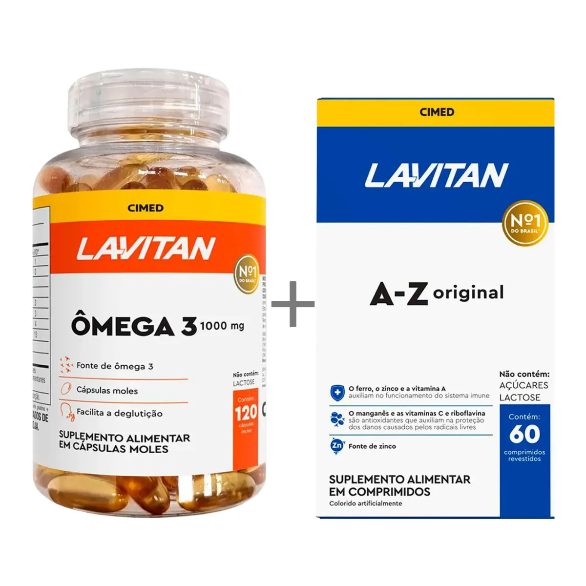Kit Lavitan Polivitamínico A-Z Original 60 comprimidos + Ômega 3 120 cápsulas