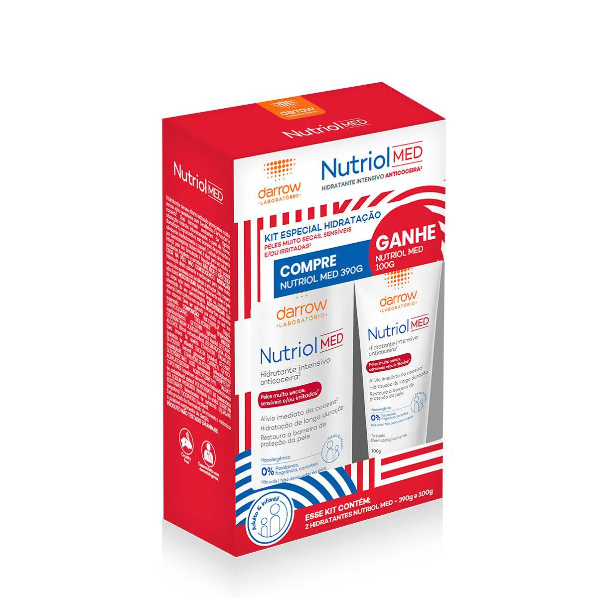 Kit Loção Hidratante Darrow Nutriol Med 390g + 100g