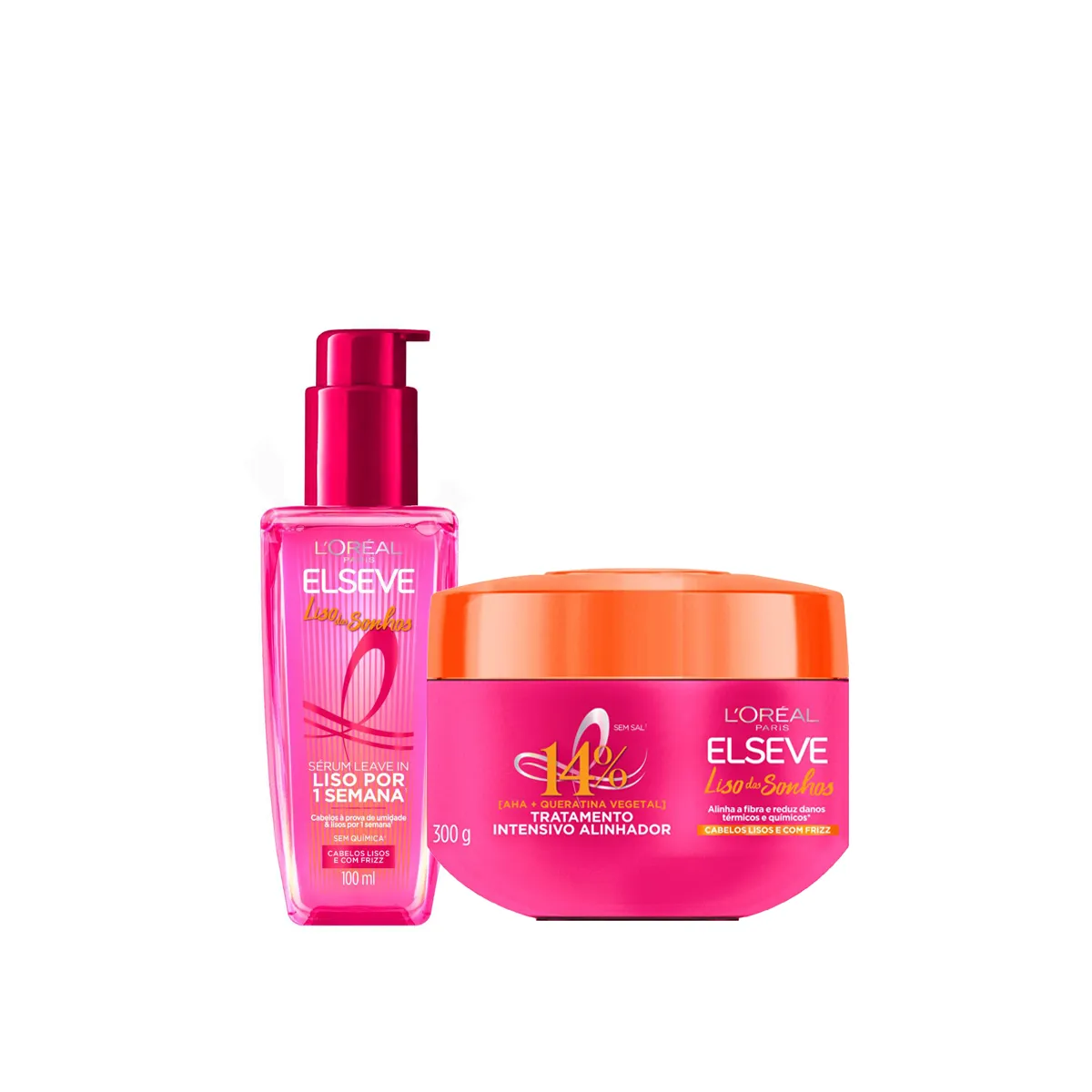 Kit L’Oréal Paris Elseve Liso dos Sonhos Sérum Leave-In 100ml + Creme de Tratamento 300g