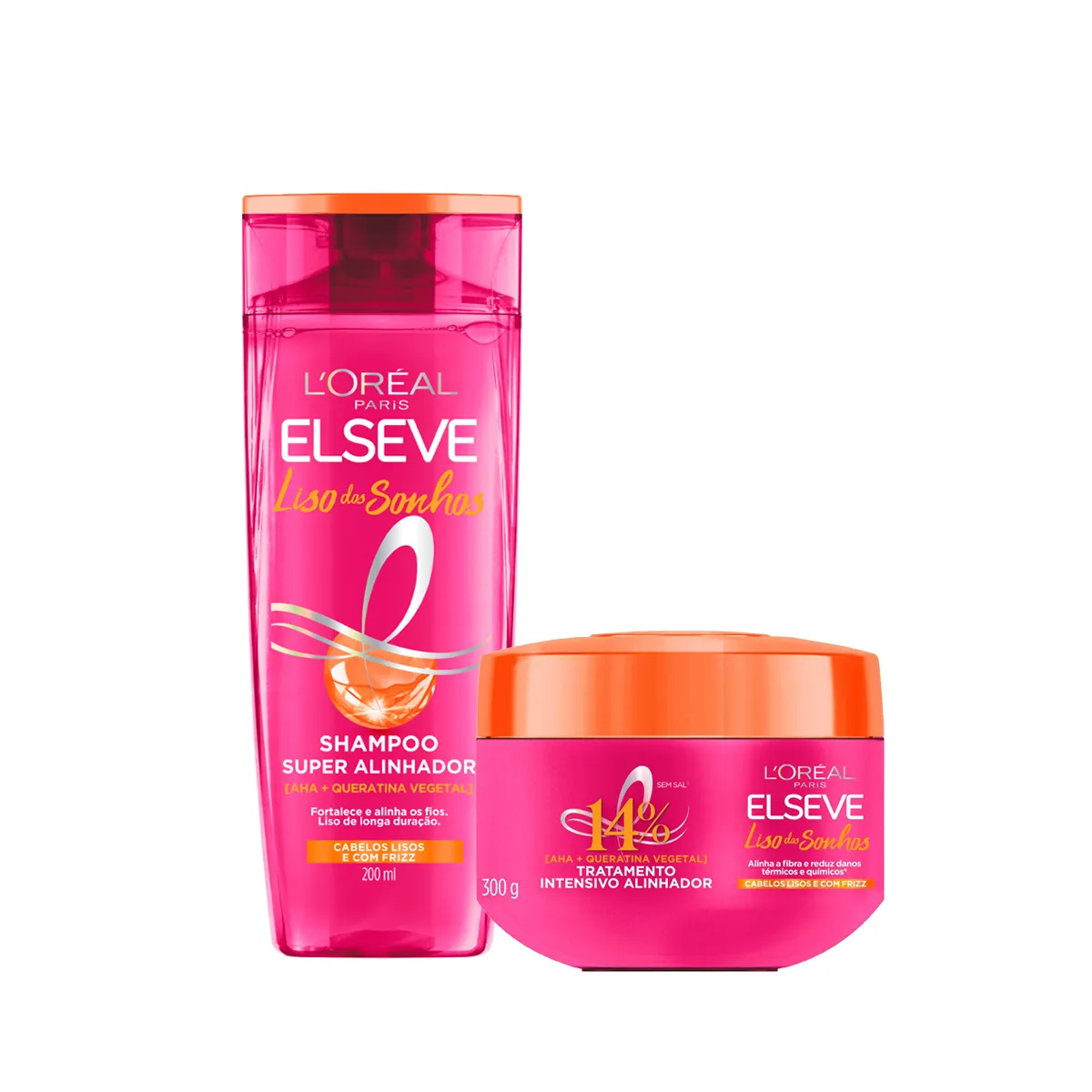 Kit L’Oréal Paris Elseve Liso dos Sonhos Shampoo 200ml + Creme de Tratamento 300g