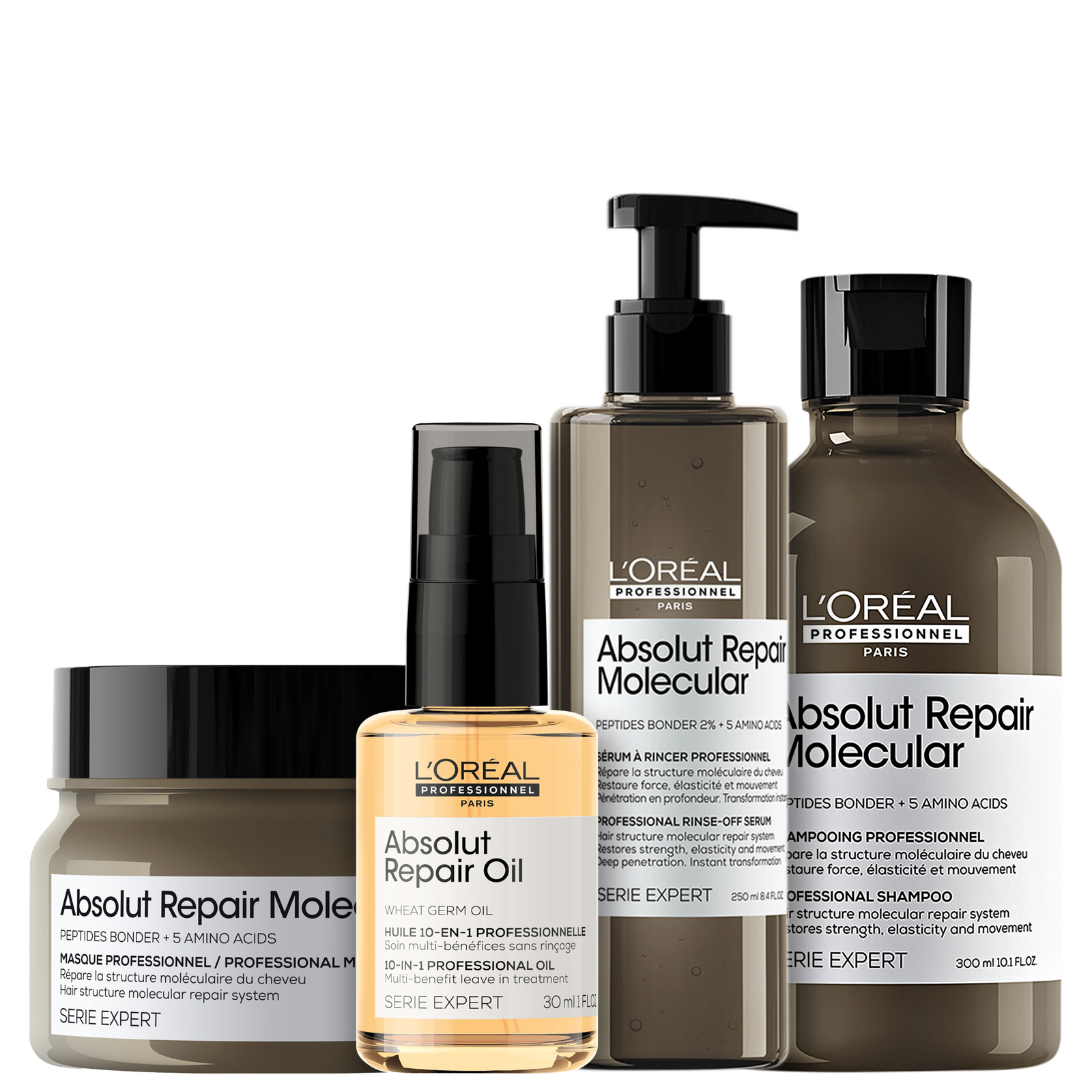 Kit L’Oréal Professionnel Absolut Repair Molecular + Repair Oil (4 Produtos)