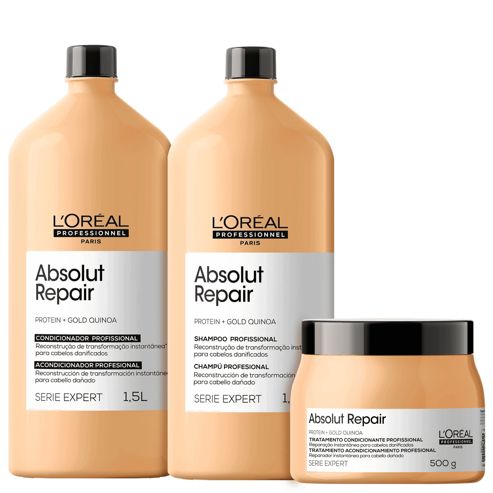 Kit L’Oréal Professionnel Serie Expert Absolut Repair Gold Quinoa + Protein Salon Trio (3 Produtos)