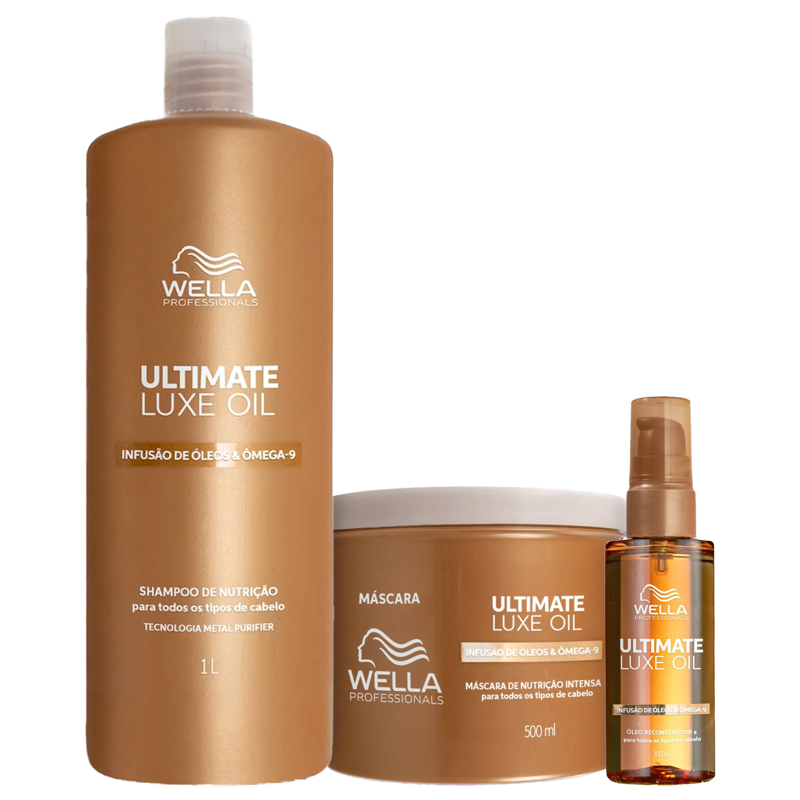 Kit Wella Professionals Ultimate Luxe Oil Salon Trio (3 Produtos)