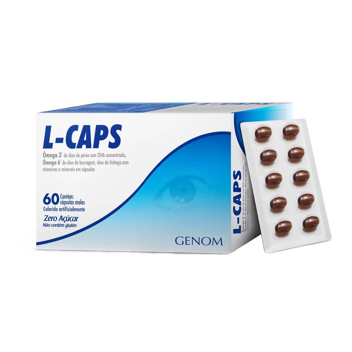 L-Caps D+ Ômega 3+Vitamina D 60 Cápsulas Moles