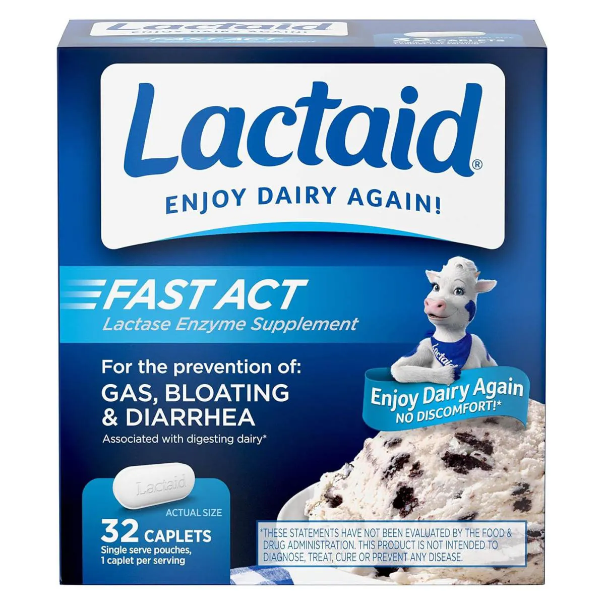 Lactaid Fast Act Lactose Enzimas 32 Caplets – Lactaid