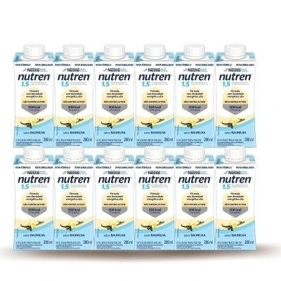 Nutrição Enteral E Oral Nutren 1.5 Baunilha 200Ml 12 Unidades