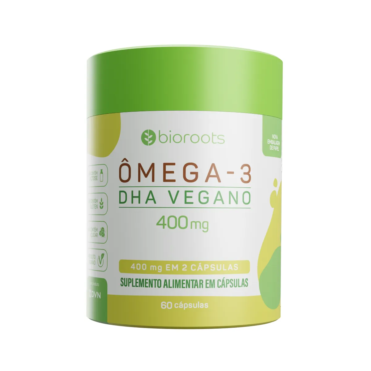 Ômega 3 200mg Bioroots 60 cápsulas
