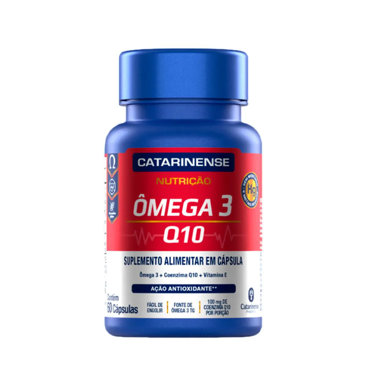 Ômega 3 Q10 Catarinense Nutrição 60 Cápsulas