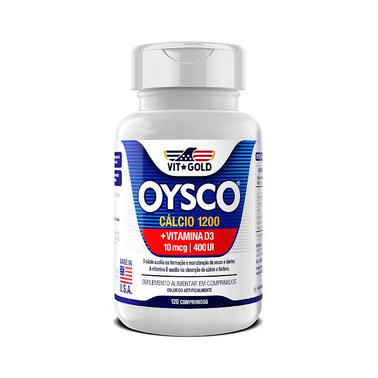Oysco Cálcio 1200 mg + Vitamina D3 120 Comprimidos