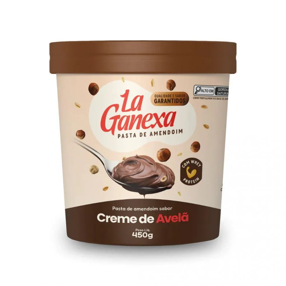 Pasta de Amendoim Integral Gourmet (450g) – Sabor: Creme de Avelã (nova Embalagem)