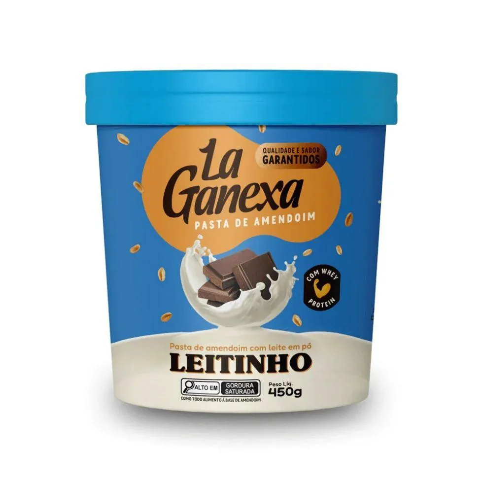 Pasta de Amendoim Integral Gourmet (450g) – Sabor: Leite Ninho C/ Whey Protein