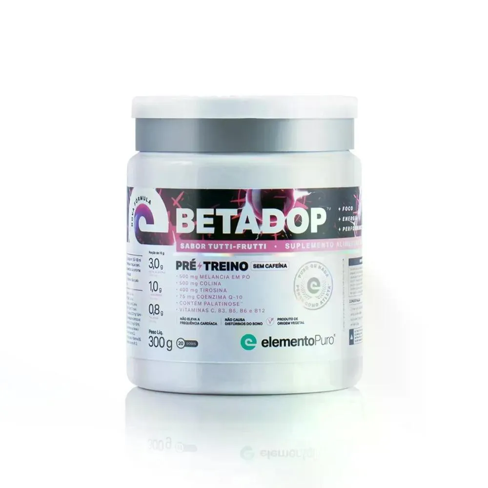 Pré-treino Elemento Puro Beta Alanina Betadop Tutti Frutti 300g