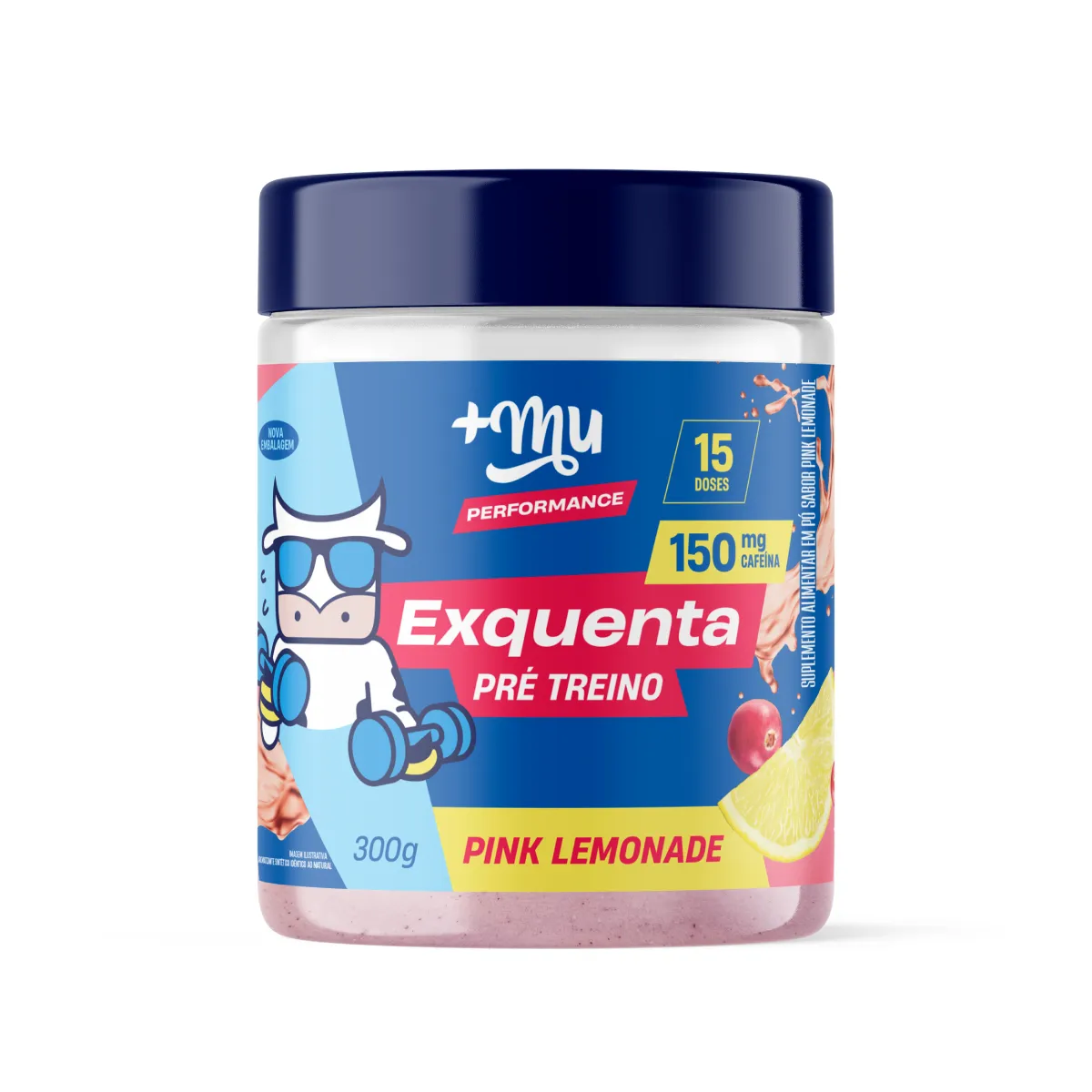 Pré-Treino Exquenta Mais Mu Muke Pink Lemonade 300g