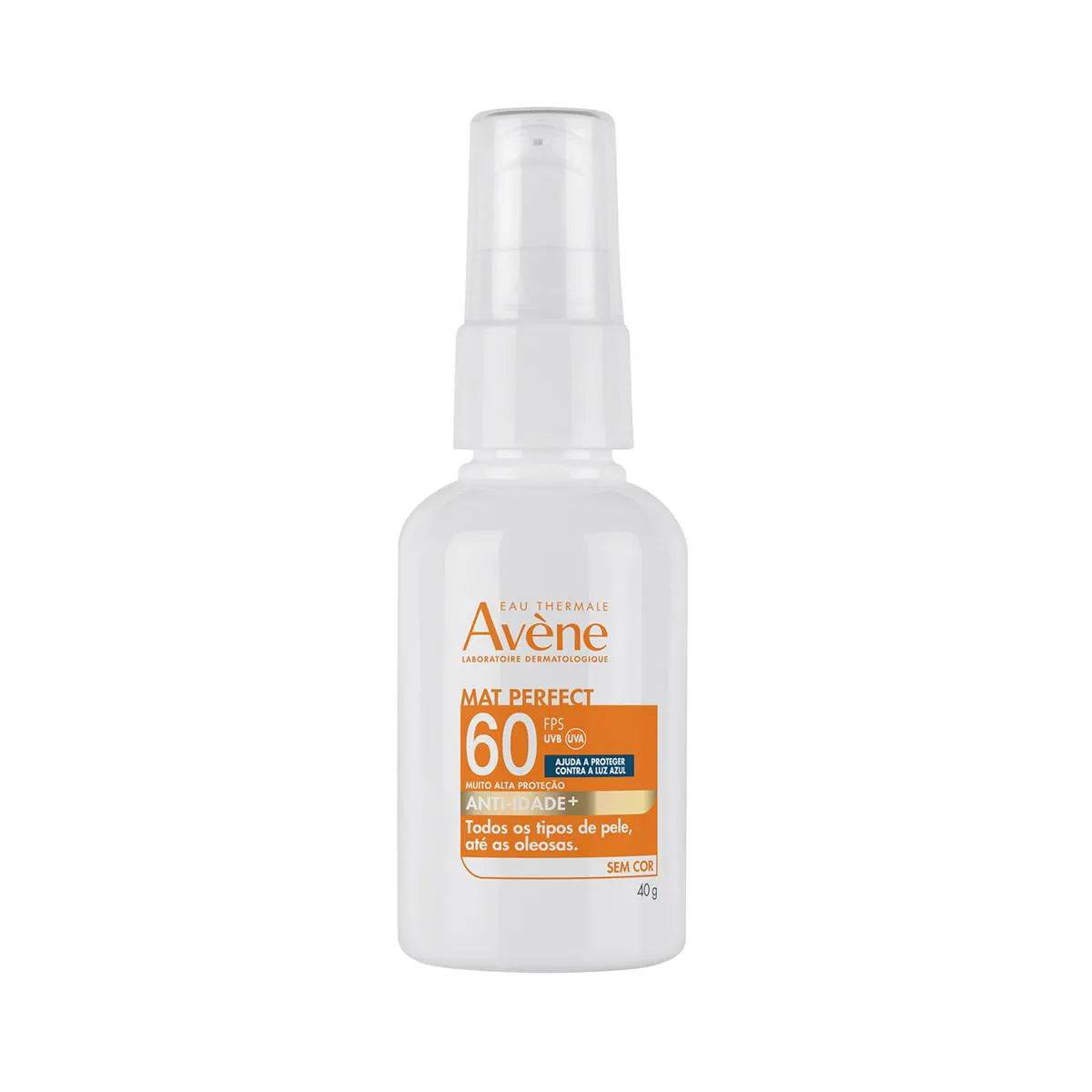 Protetor Solar Facial Avène Mat Perfect Anti-idade FPS 60 Sem Cor 40g